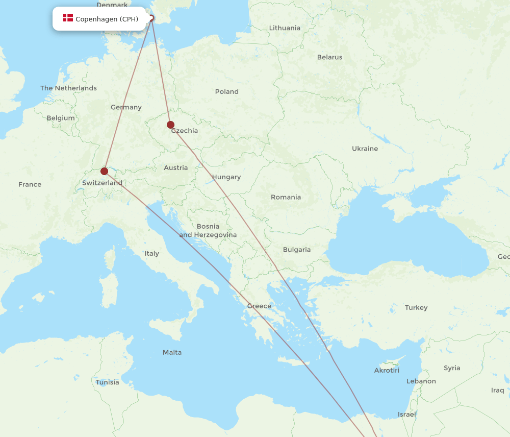 RMF-CPH flight routes