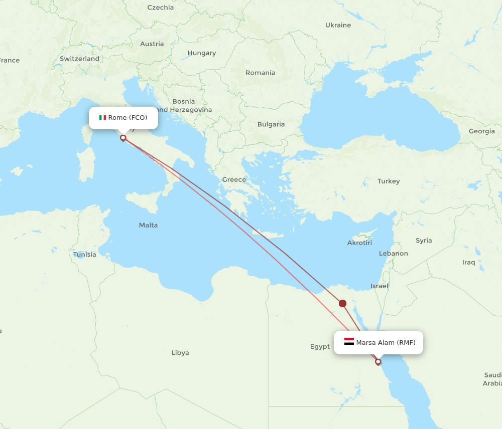RMF-FCO flight routes