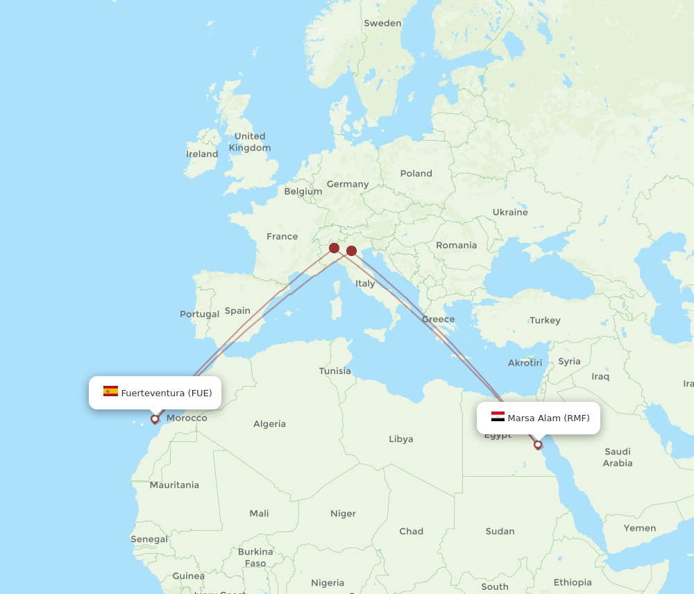 RMF-FUE flight routes