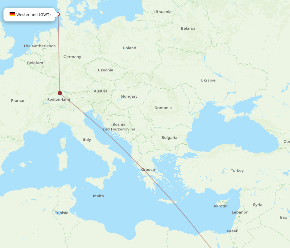 GWT to RMF flights and routes map
