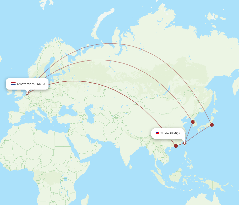 RMQ-AMS flight routes
