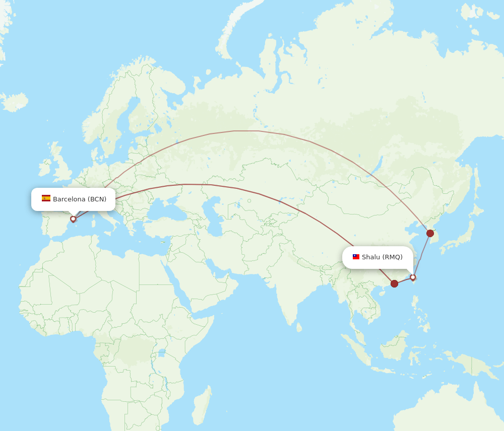 RMQ-BCN flight routes