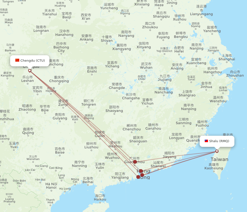 RMQ-CTU flight routes