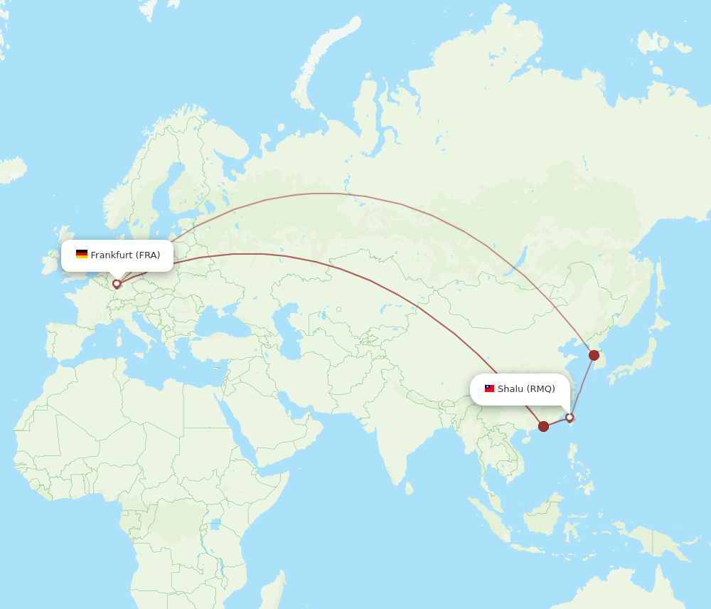 RMQ to FRA flights and routes map