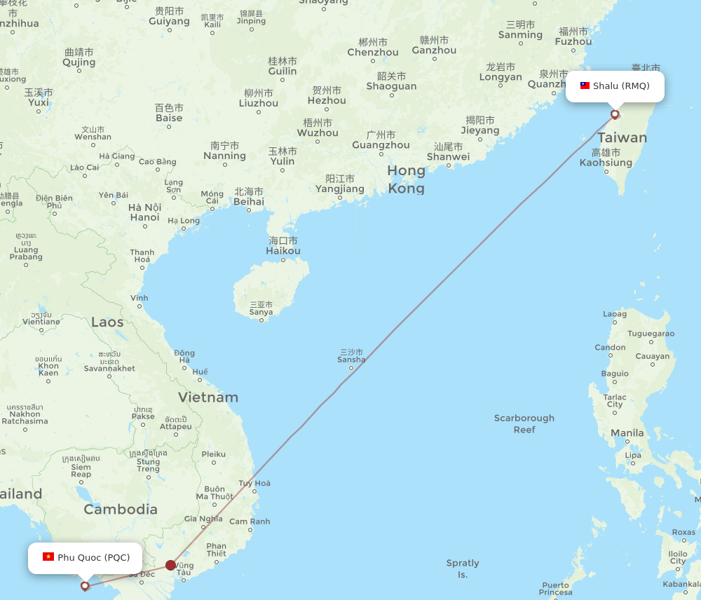 RMQ-PQC flight routes