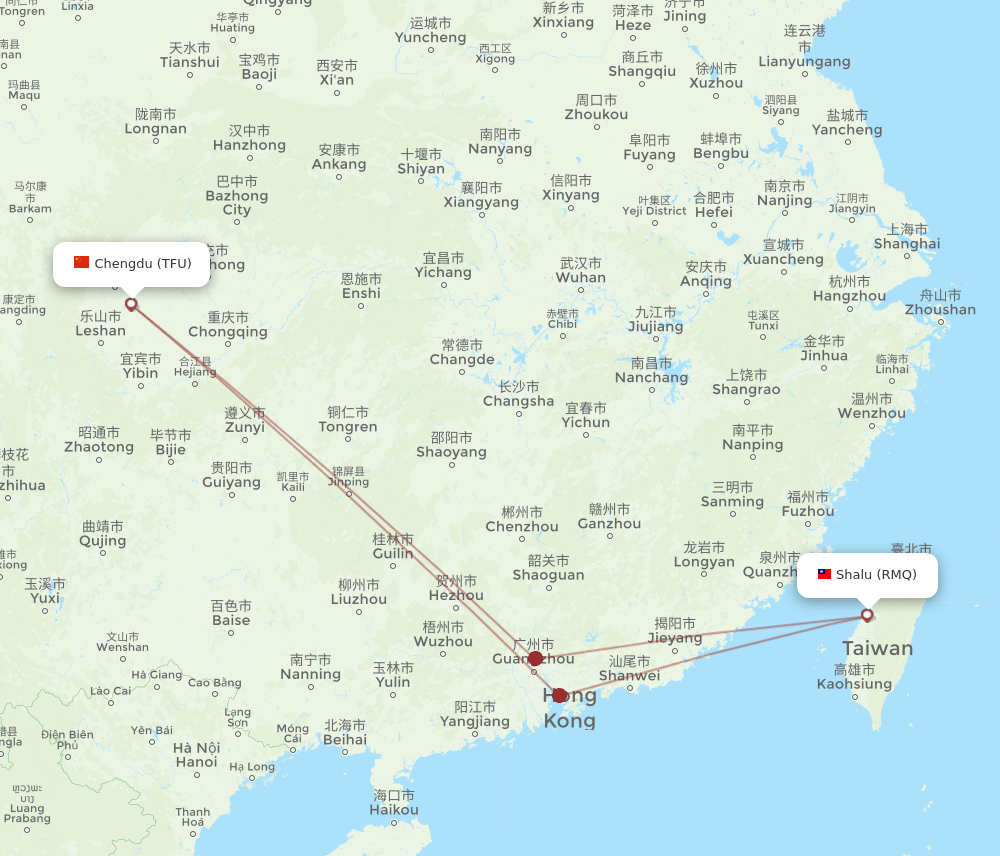 RMQ-TFU flight routes