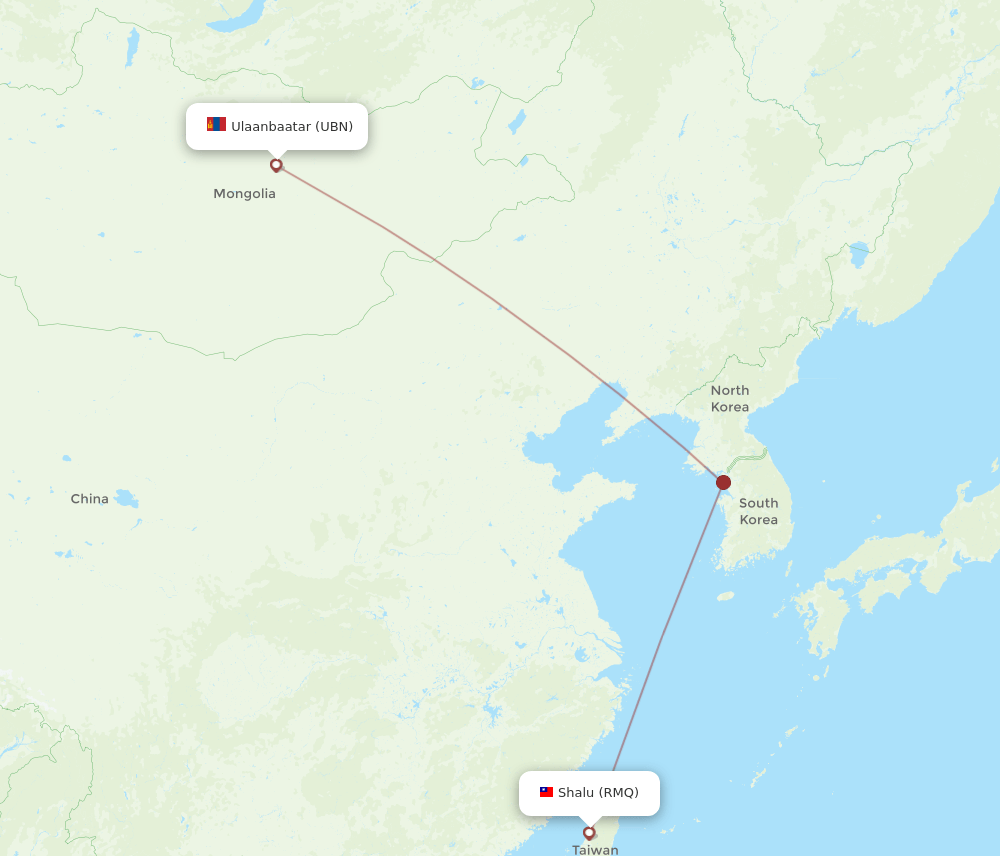 RMQ-UBN flight routes