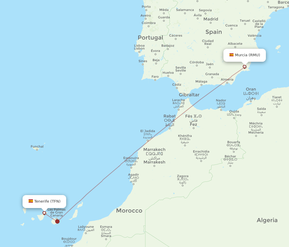 RMU-TFN flight routes