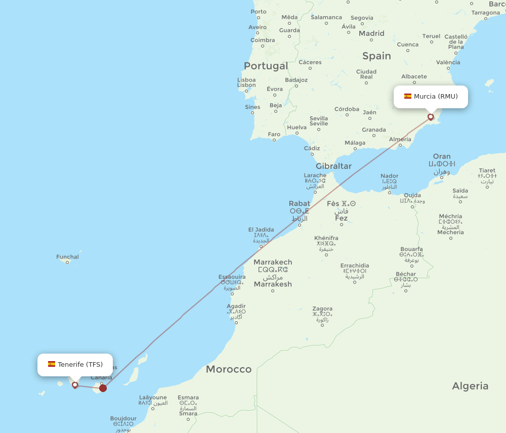 RMU-TFS flight routes