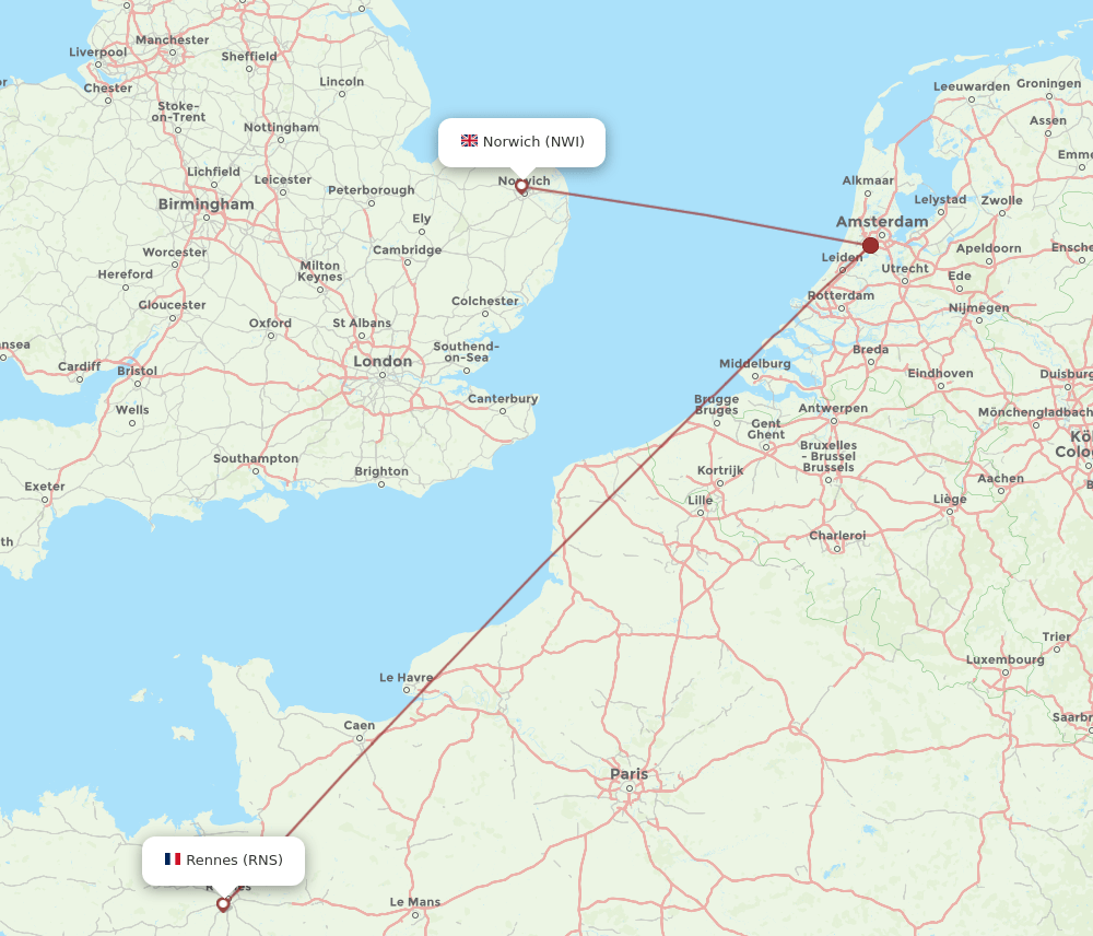 RNS-NWI flight routes