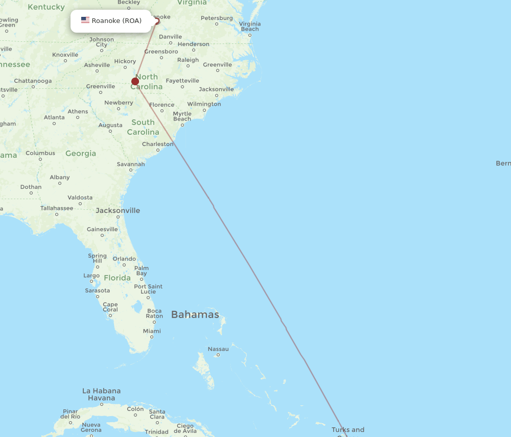 ROA-POP flight routes