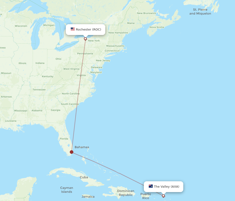 ROC-AXA flight routes