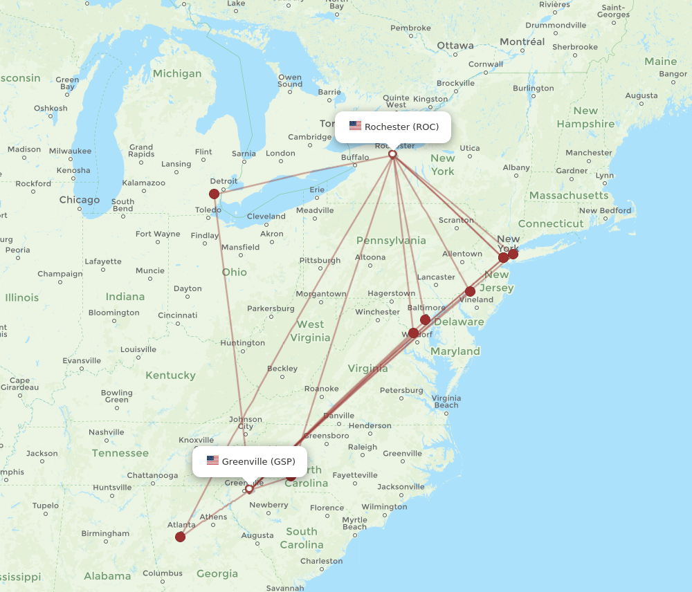ROC-GSP flight routes