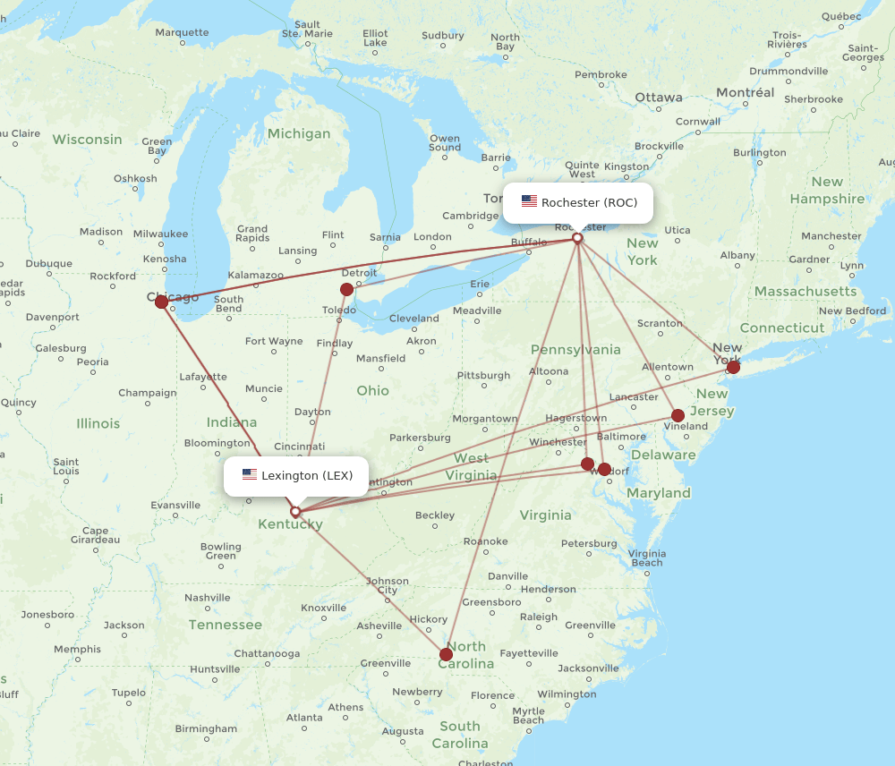 ROC-LEX flight routes