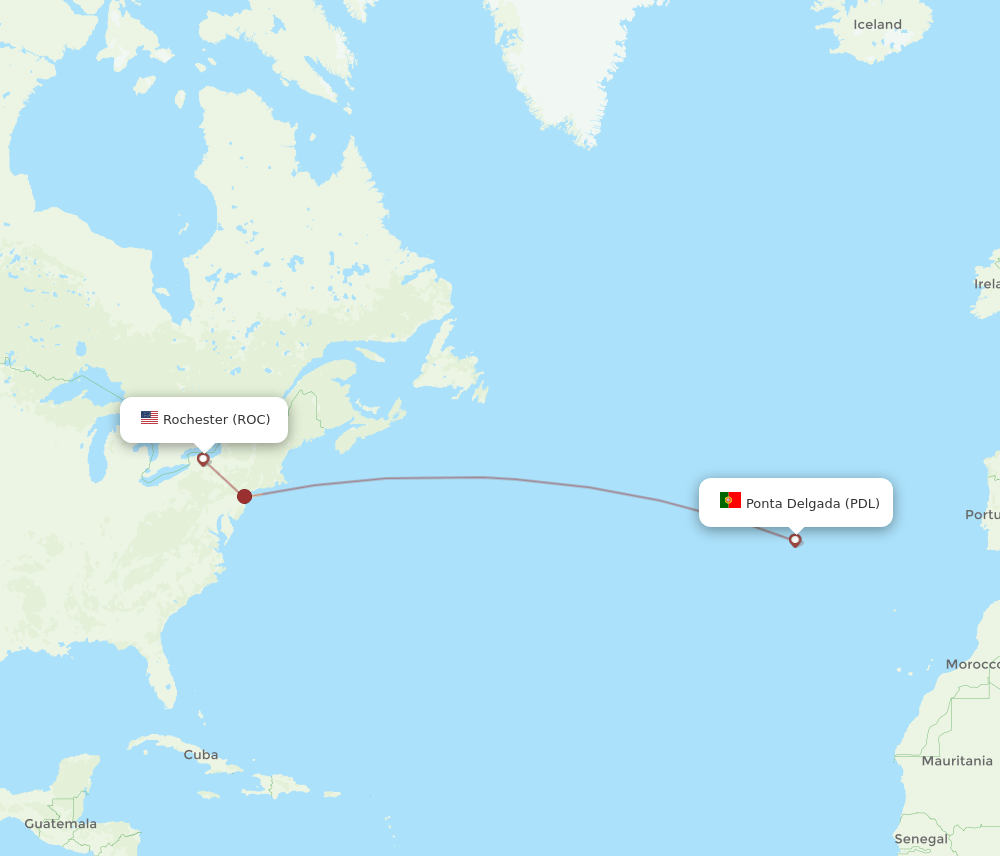 ROC-PDL flight routes