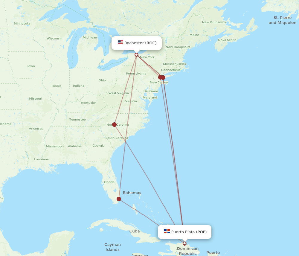 ROC-POP flight routes