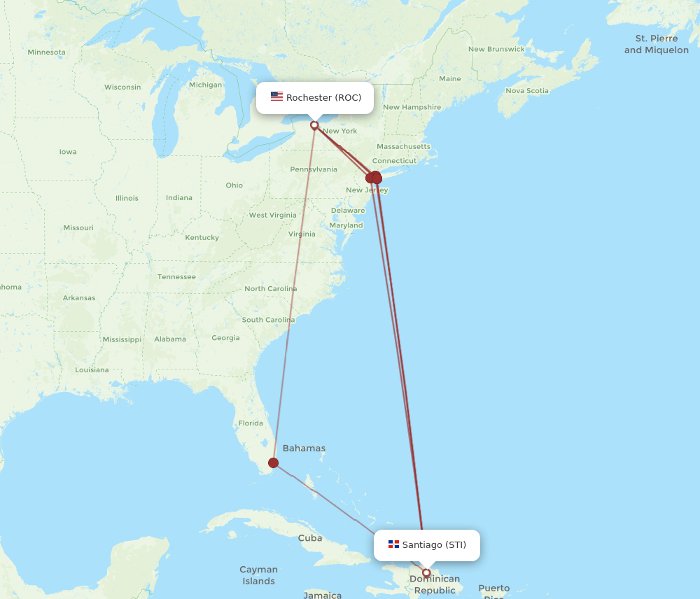 ROC-STI flight routes