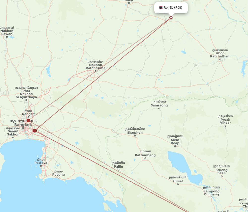 ROI-PNH flight routes