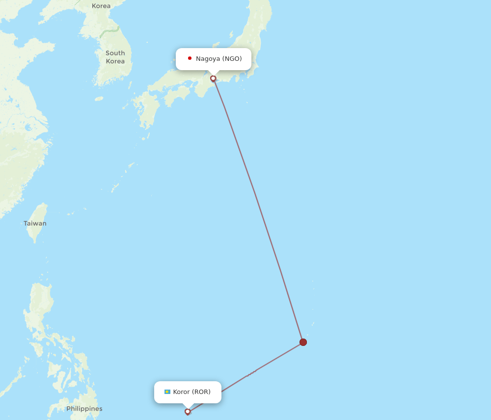 ROR-NGO flight routes