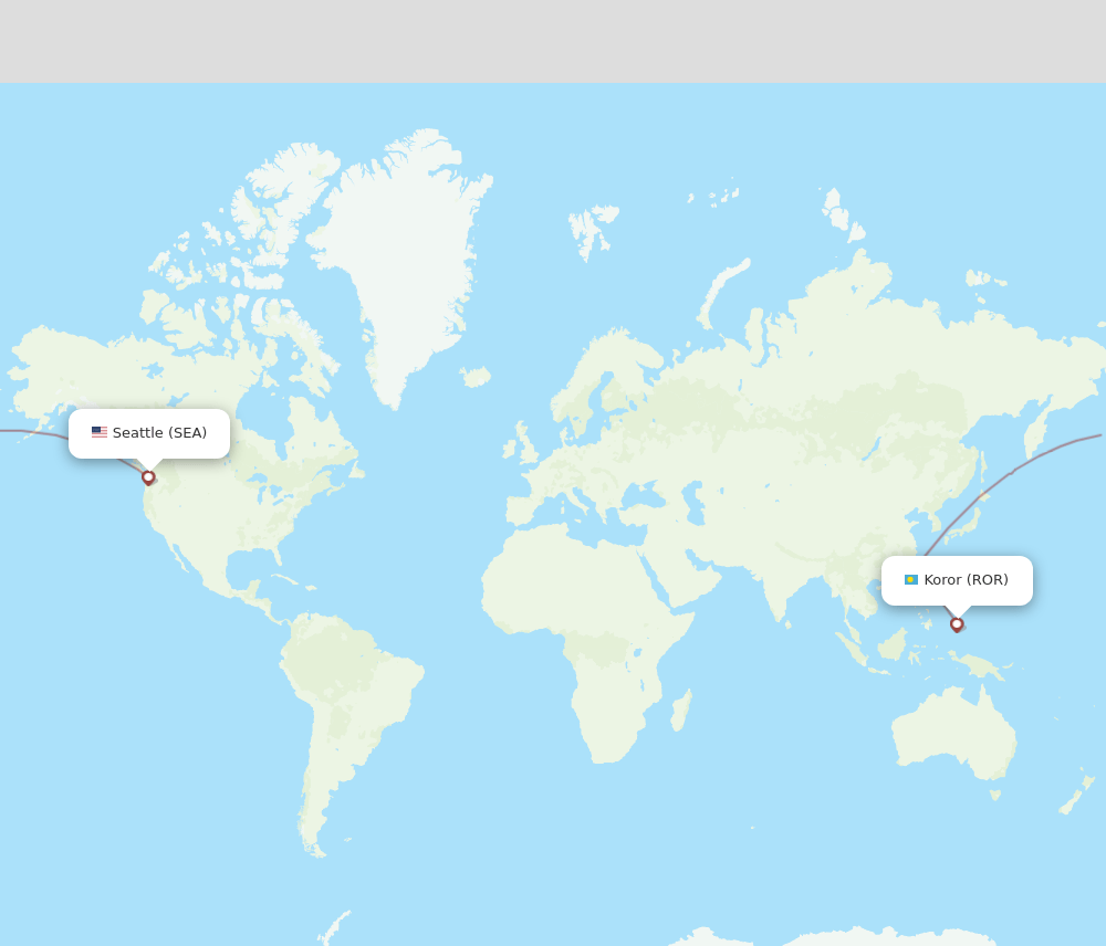 SEA to ROR flights and routes map