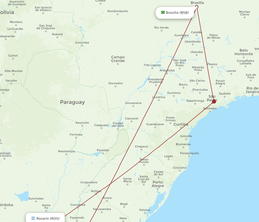 ROS-BSB flight routes