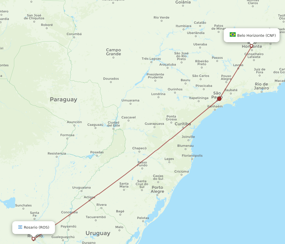 ROS-CNF flight routes