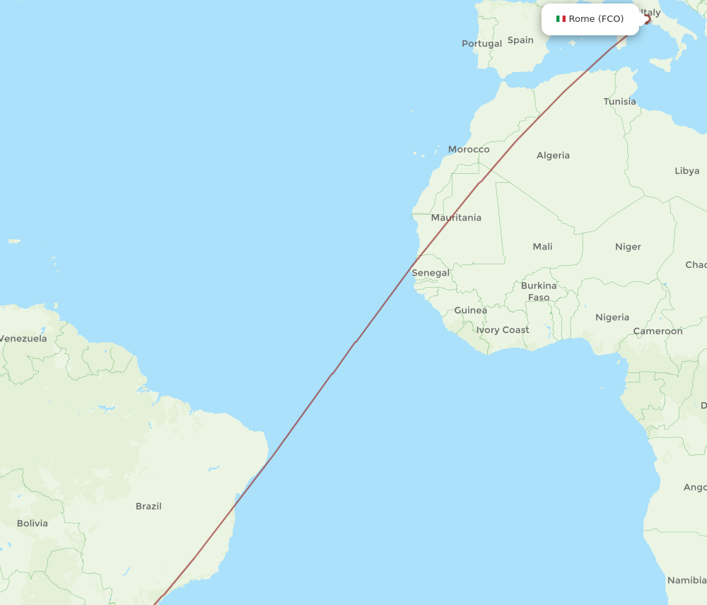ROS-FCO flight routes