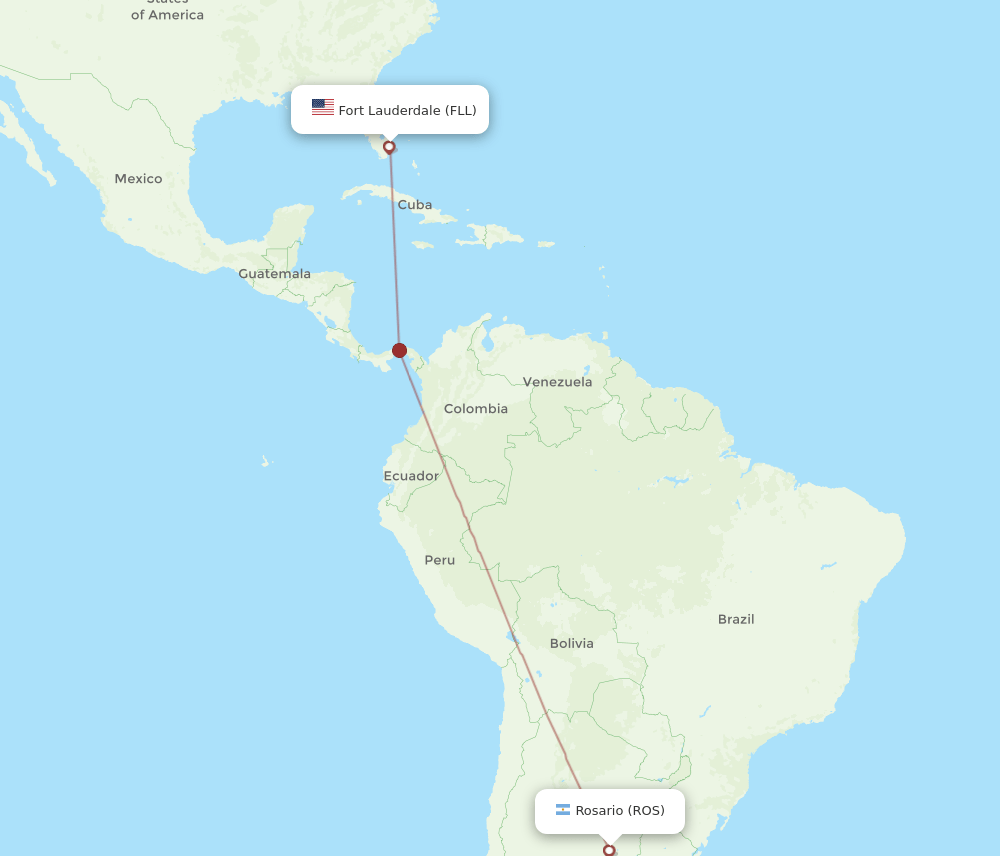 ROS-FLL flight routes