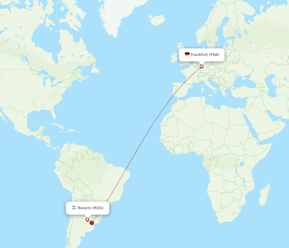 ROS-FRA flight routes