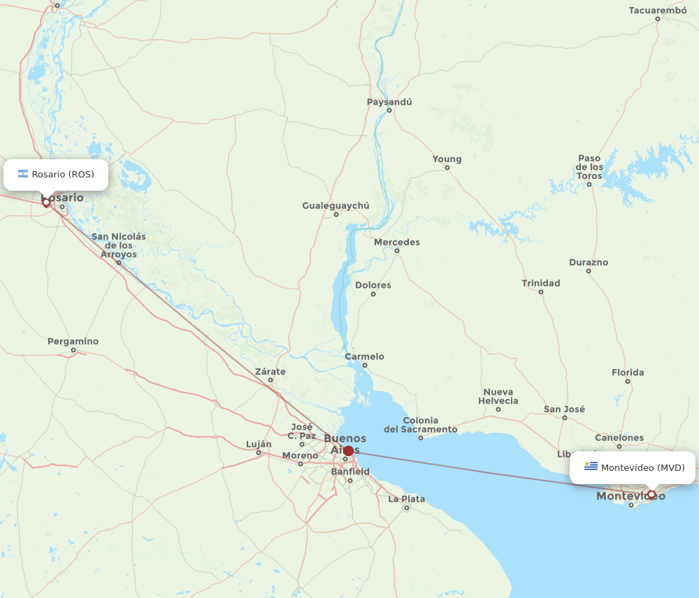 ROS-MVD flight routes