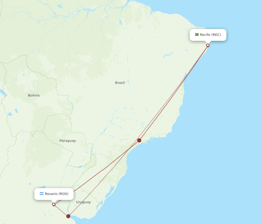 ROS-REC flight routes