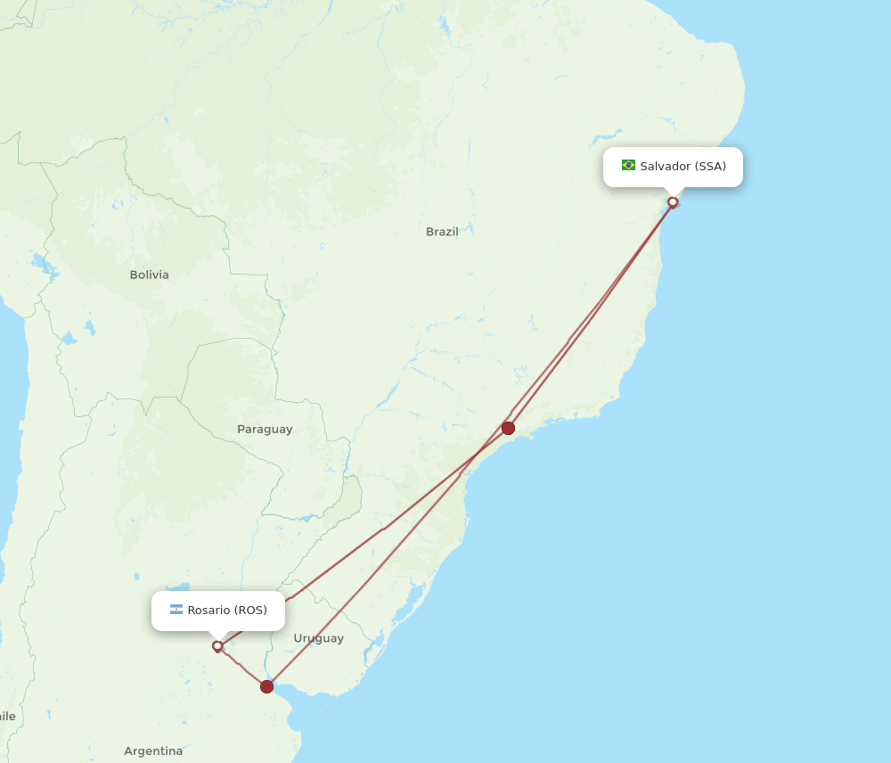 ROS-SSA flight routes