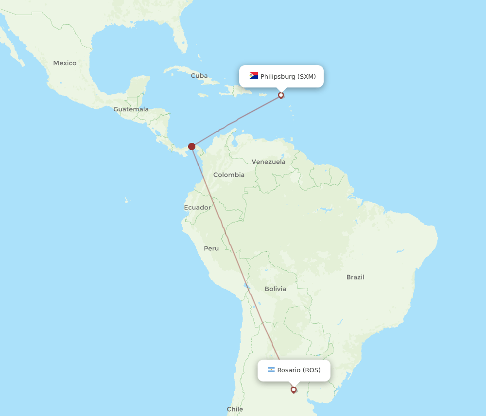 ROS-SXM flight routes