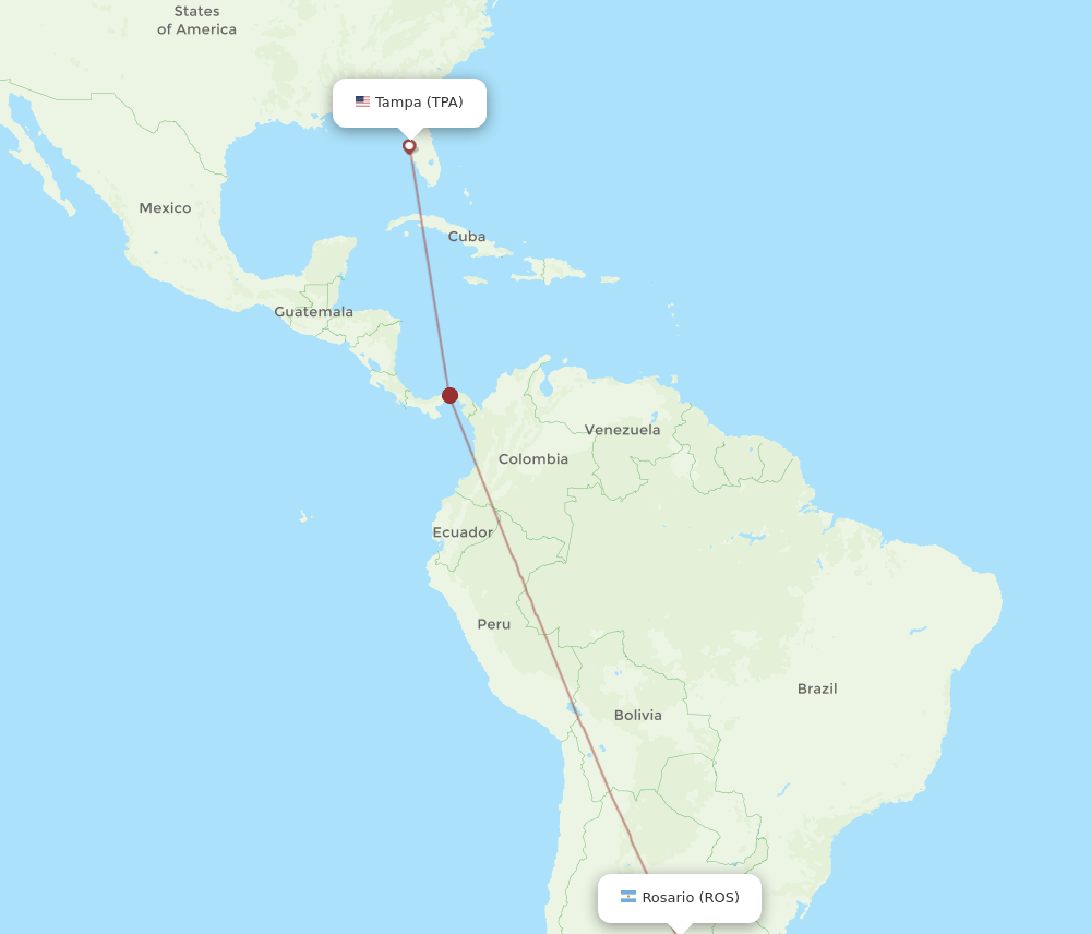 ROS-TPA flight routes