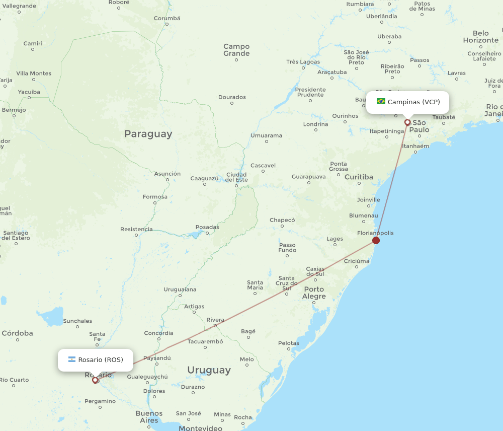 ROS-VCP flight routes