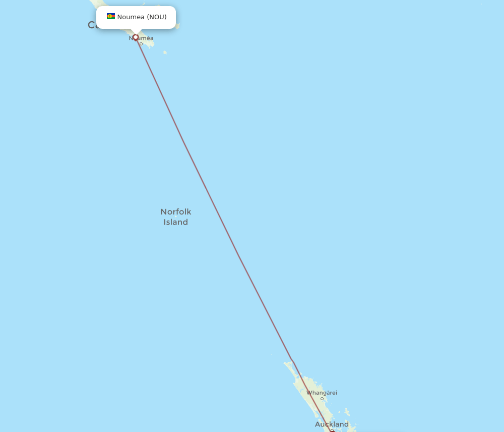 ROT-NOU flight routes