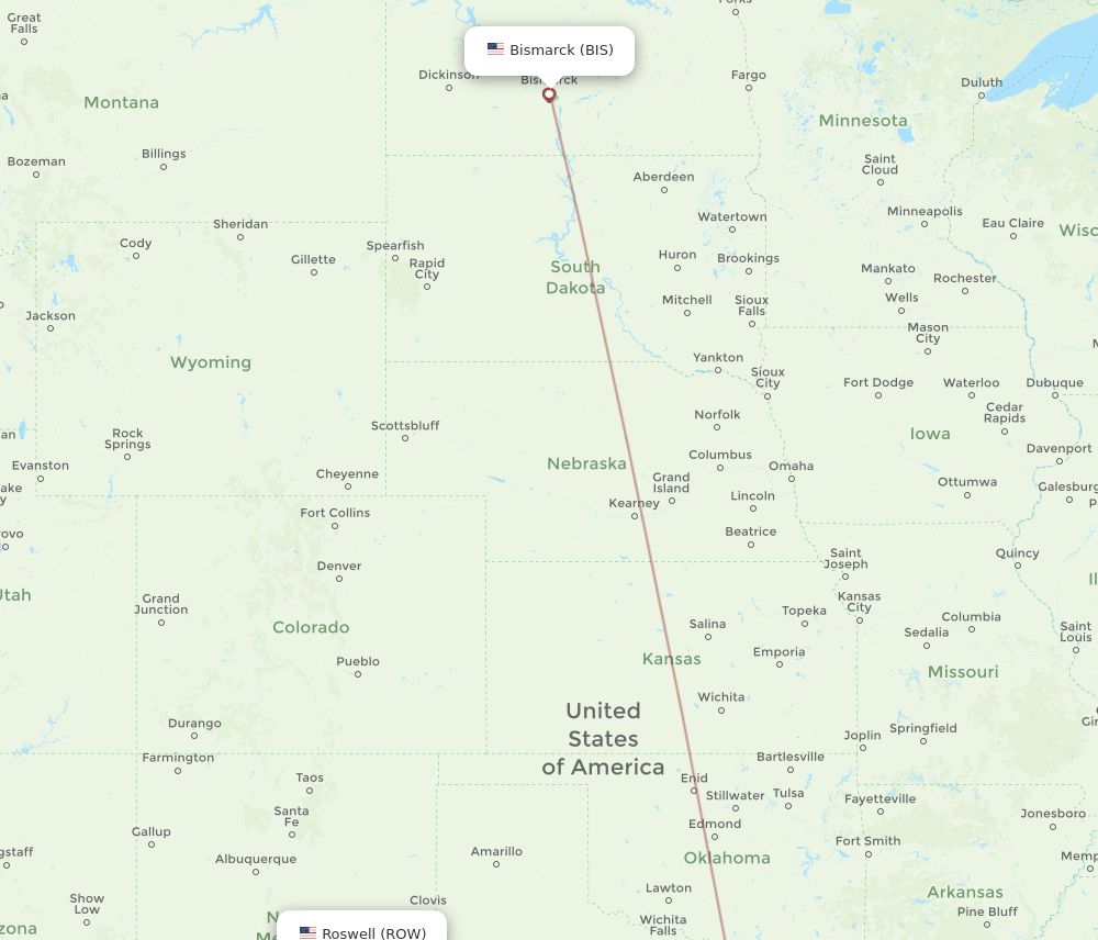 ROW-BIS flight routes