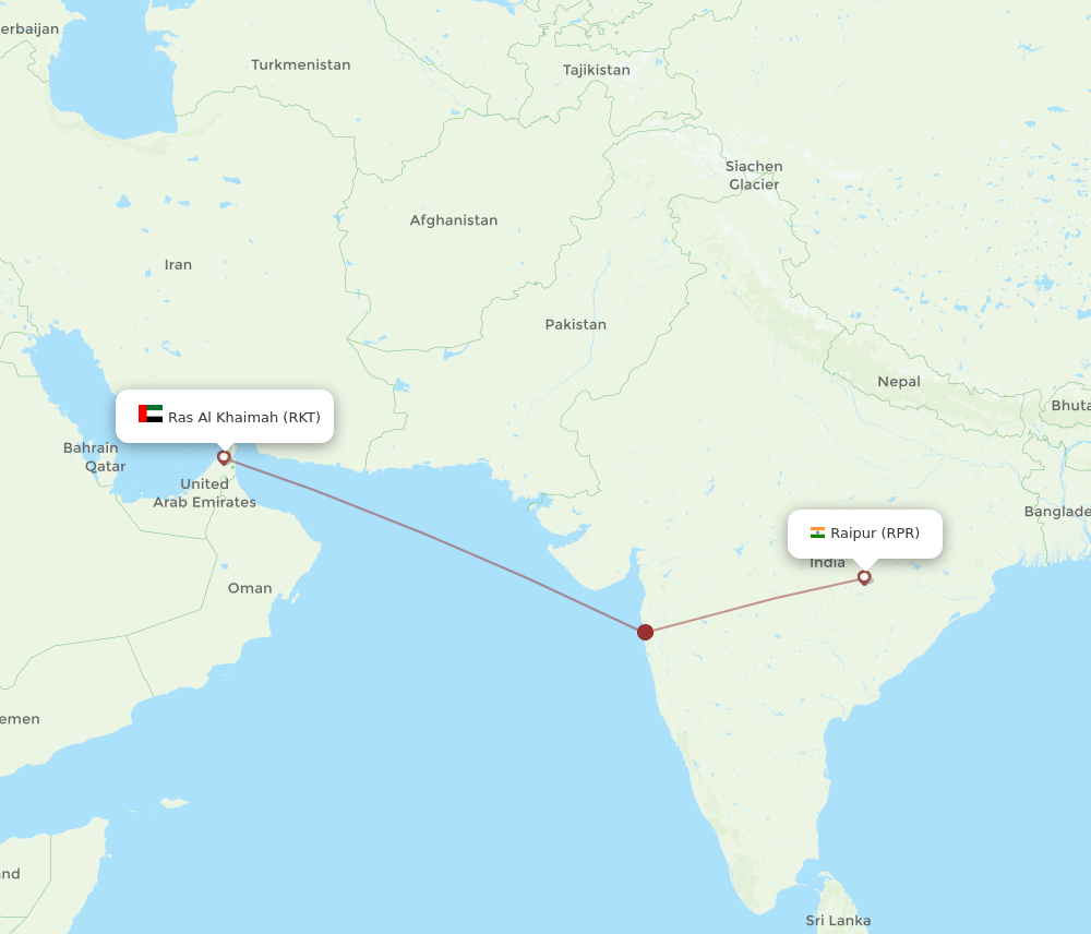 RPR-RKT flight routes