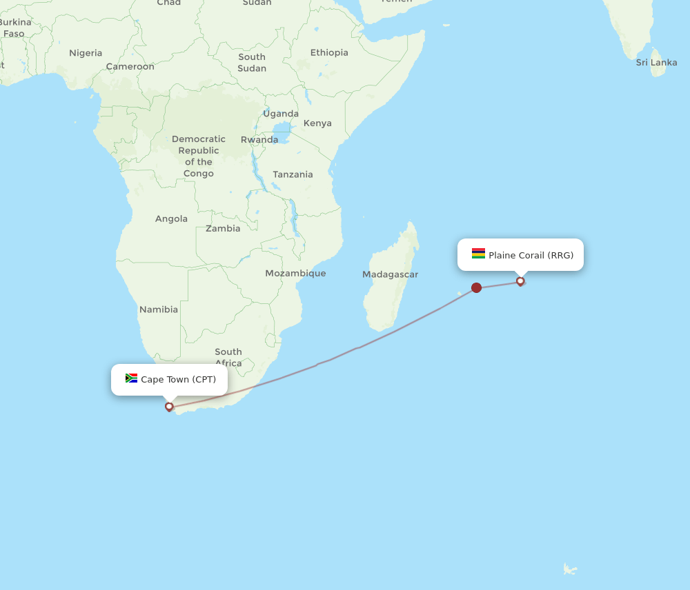 RRG-CPT flight routes