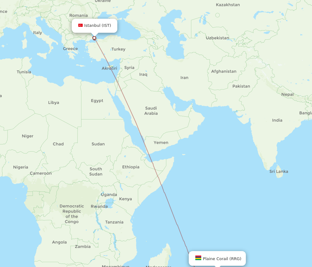 RRG-IST flight routes