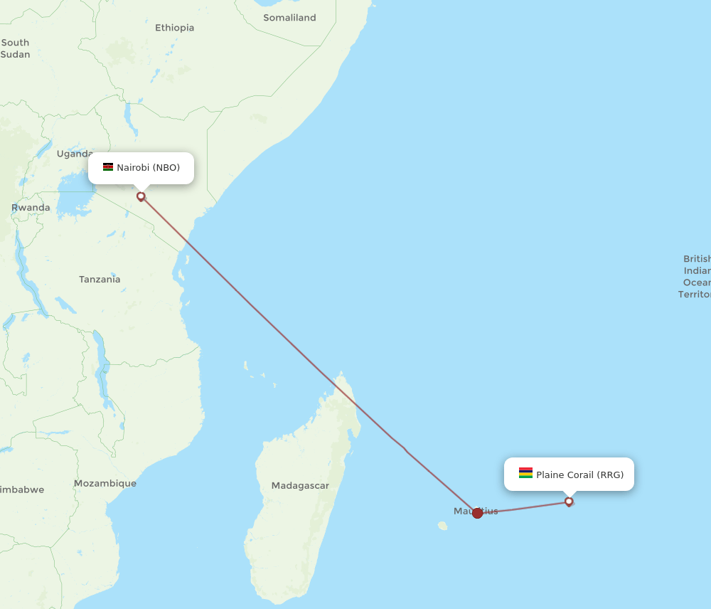 RRG-NBO flight routes