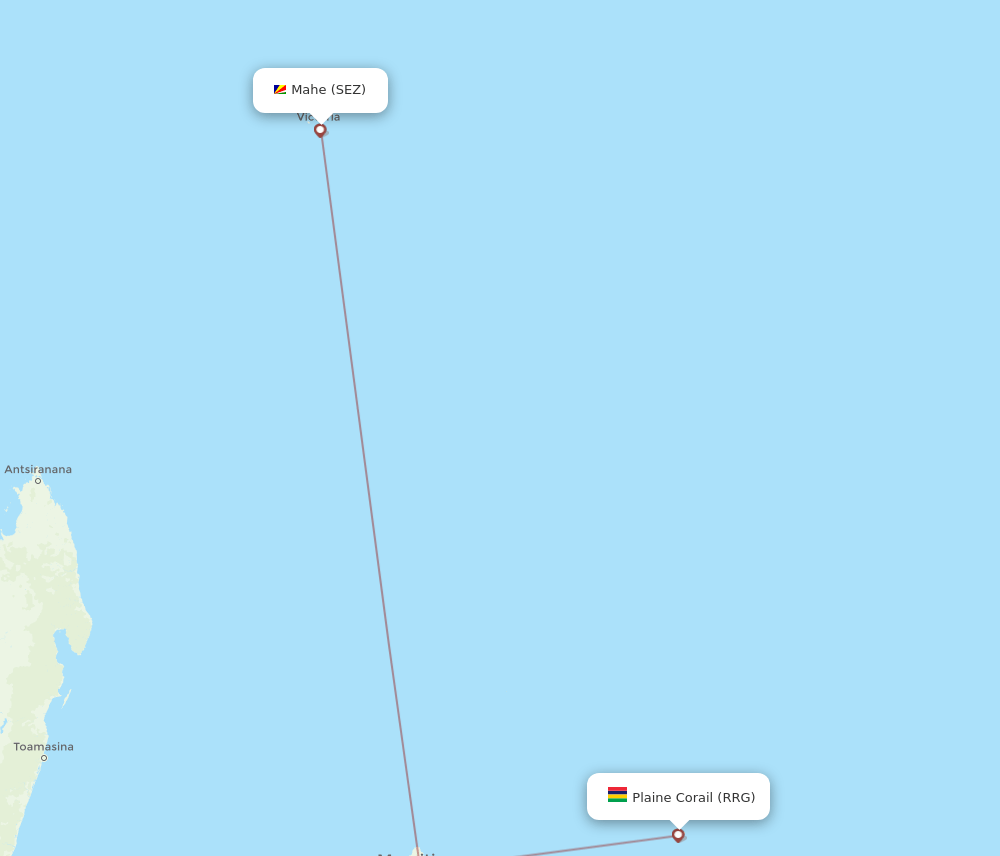 RRG-SEZ flight routes