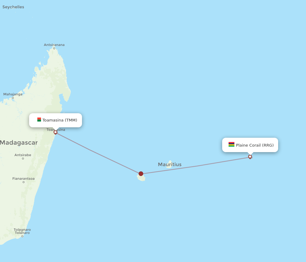 RRG to TMM flights and routes map