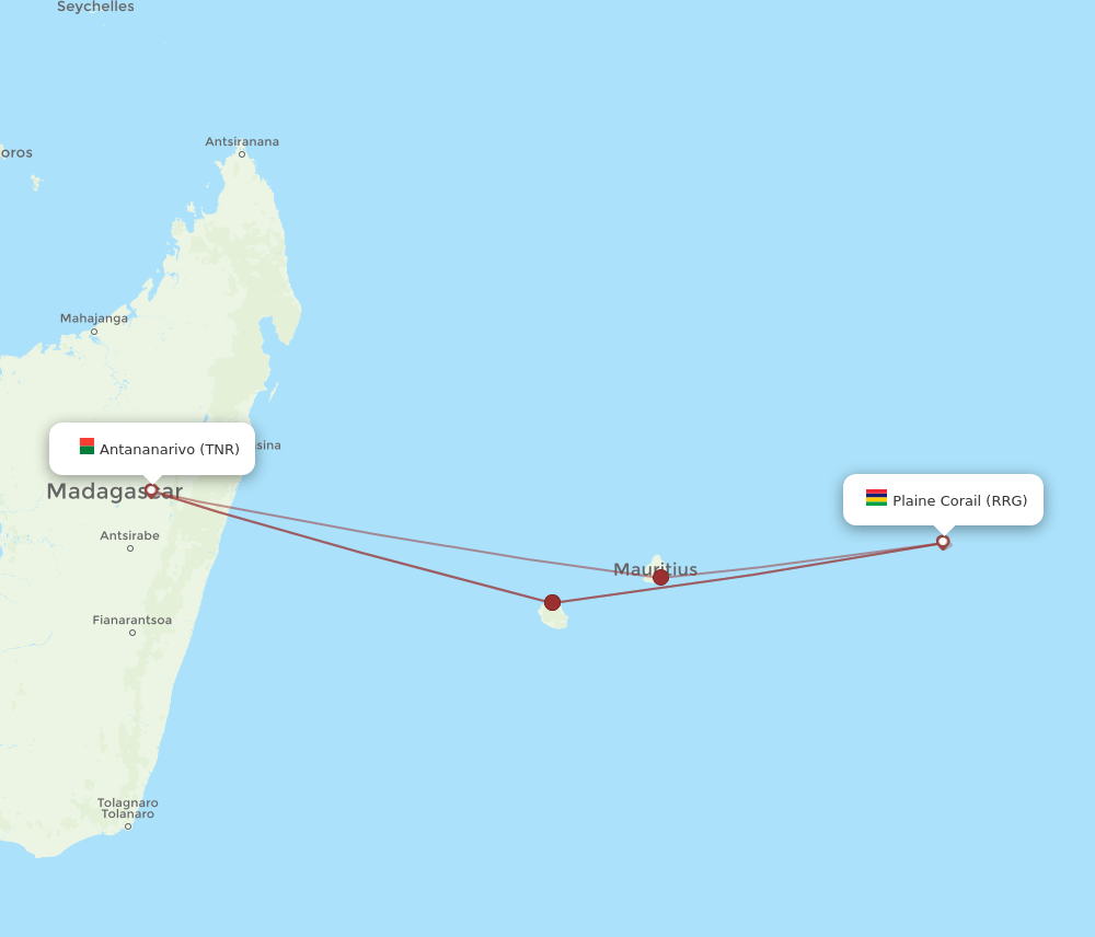 RRG-TNR flight routes
