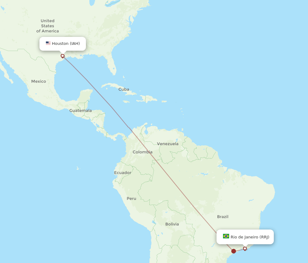 RRJ-IAH flight routes