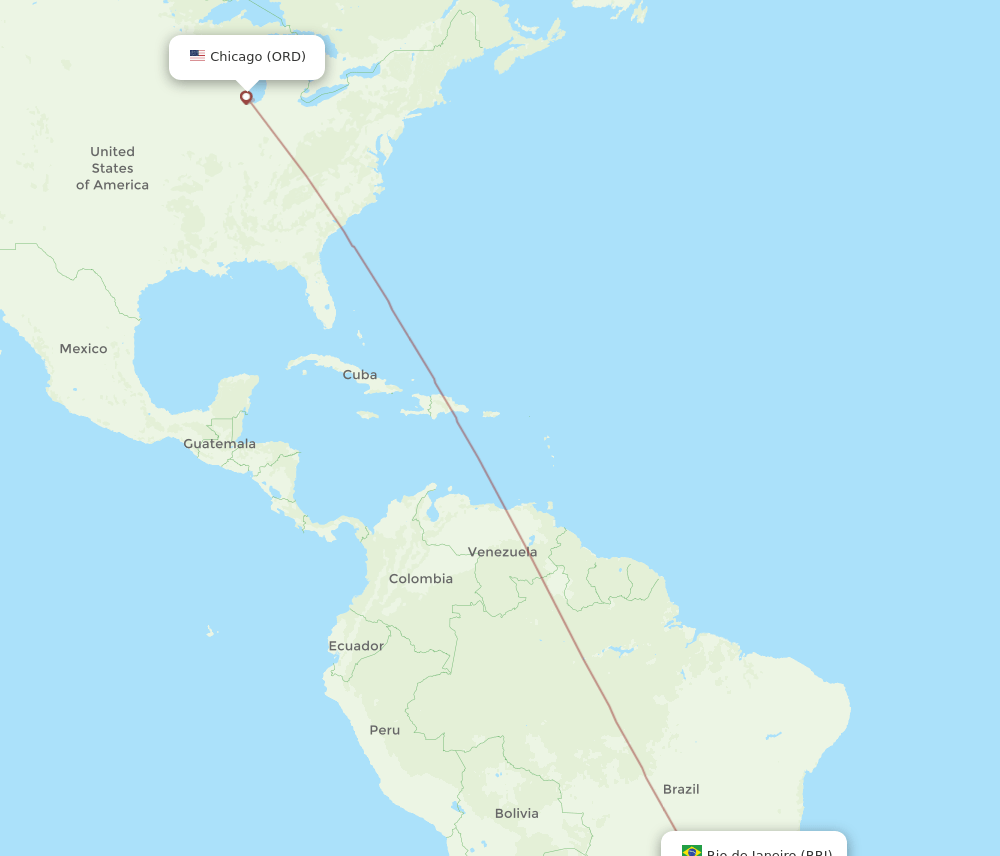 RRJ-ORD flight routes