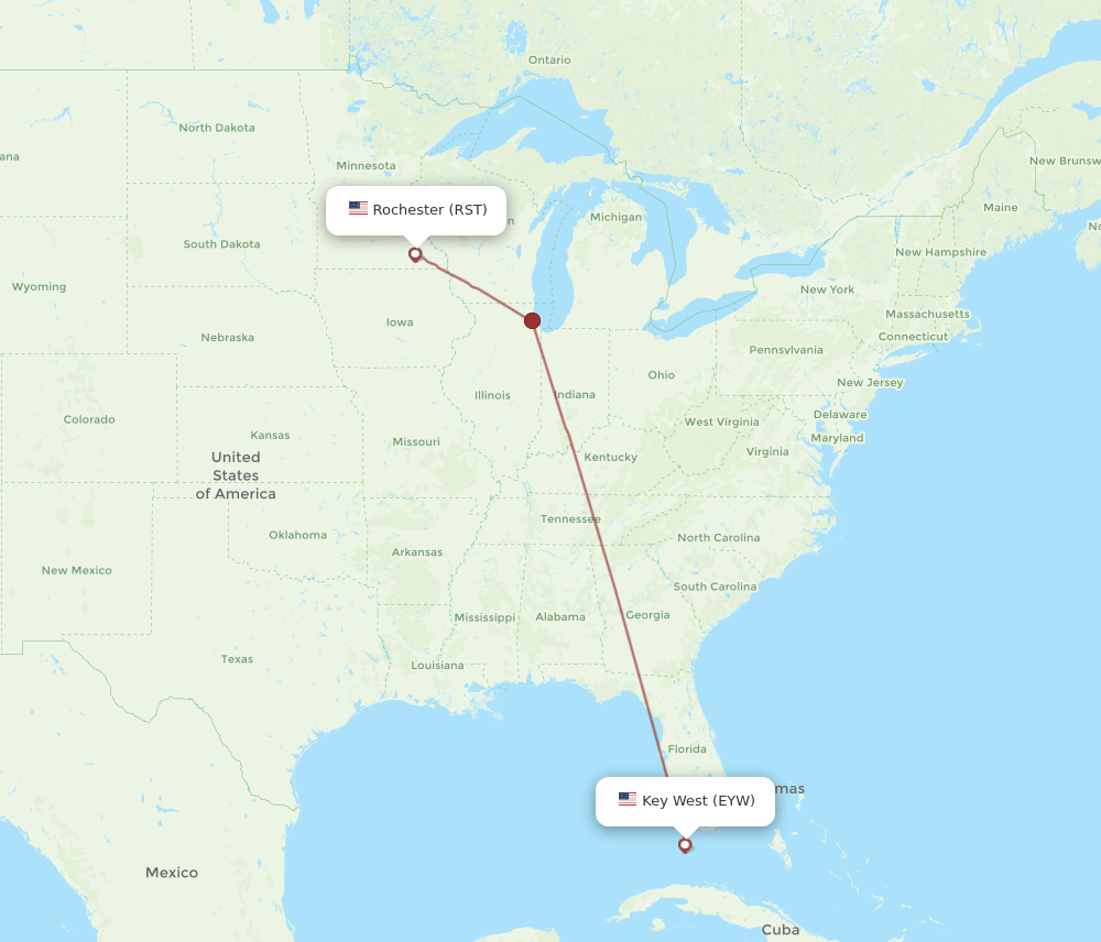 RST-EYW flight routes