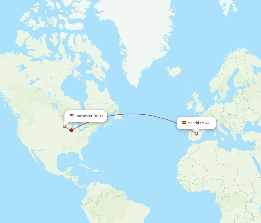 RST-MAD flight routes