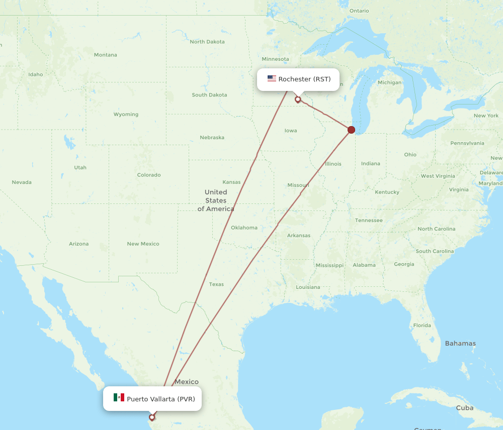 RST-PVR flight routes