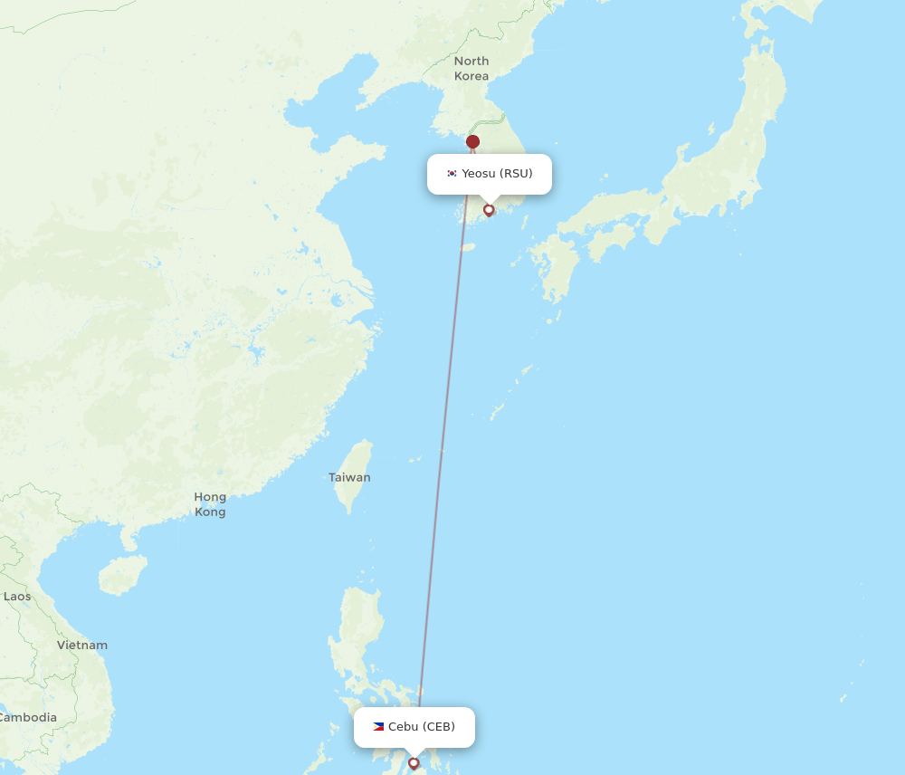 RSU-CEB flight routes